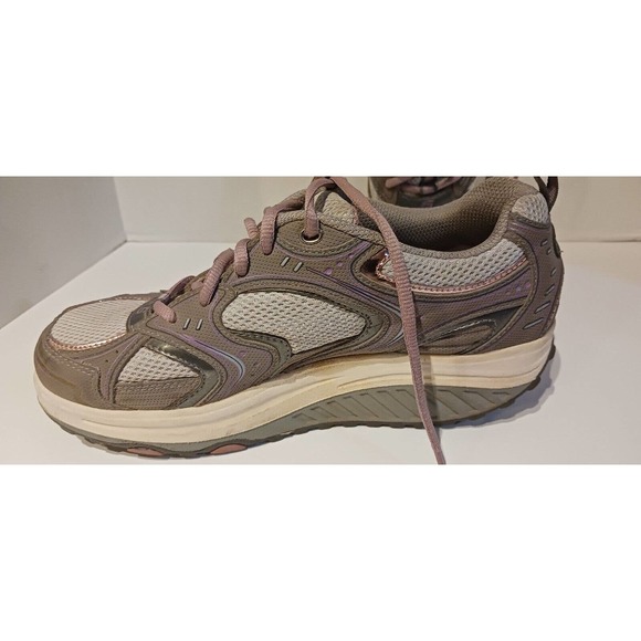 Women’s Skechers Shape Ups‎ Curved Toning Walking Shoes Size 8 Gray & Pink - Picture 7 of 15